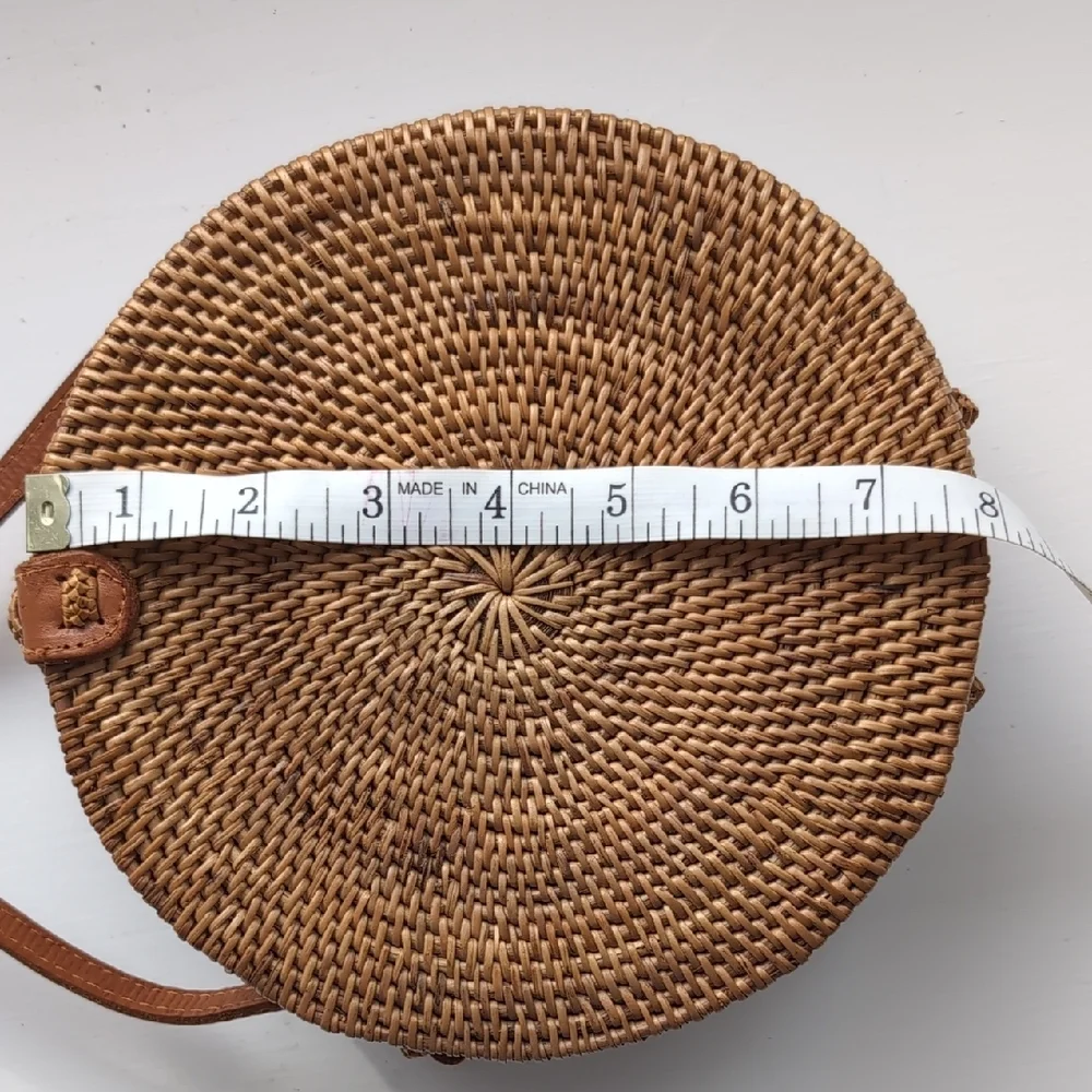 Round Rattan Woven Bag - Picture 5 of 12